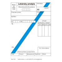 Lekársky predpis na omamné látky - lepený