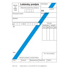 Lekársky predpis na omamné látky - lepený